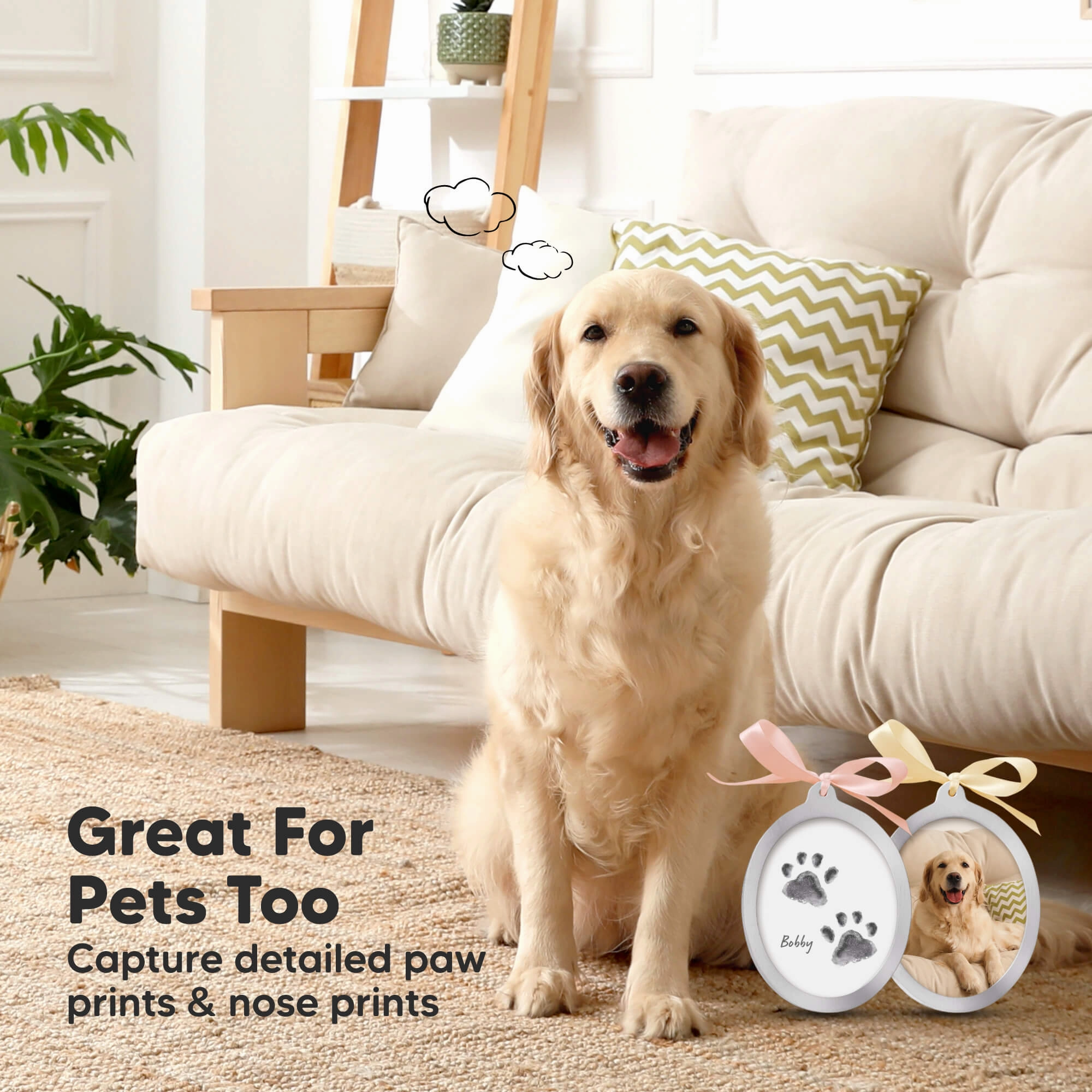 Bitsy Inkless Baby Print and Photo Ornaments (Silver)