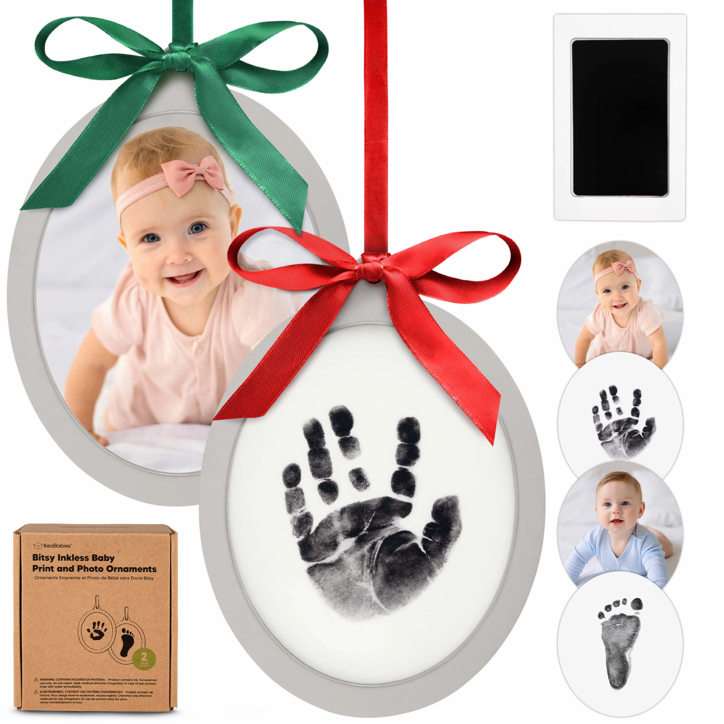 Bitsy Inkless Baby Print and Photo Ornaments