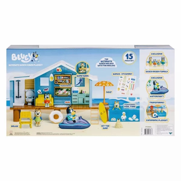 Bluey 87822658 Ultimate Beach Cabin Playset