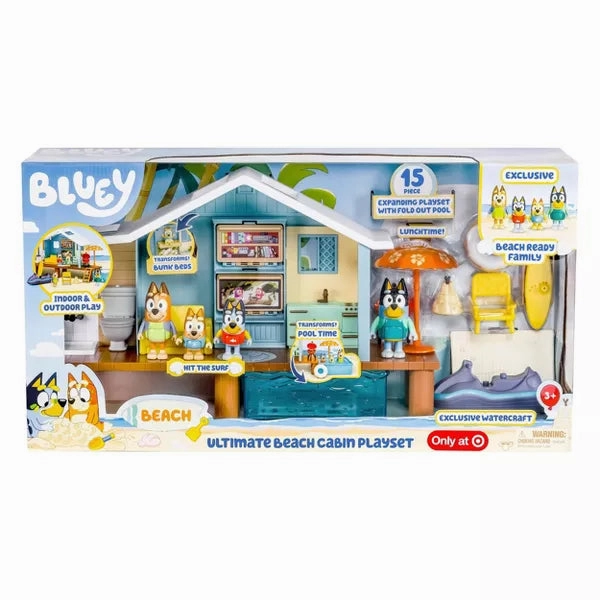 Bluey 87822658 Ultimate Beach Cabin Playset