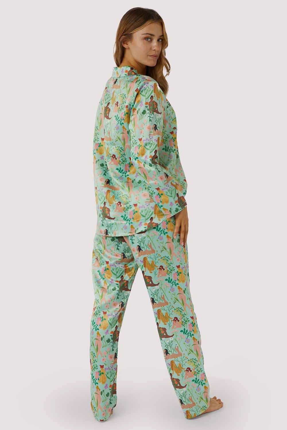 Bodil Jane Nudes & Flowers Long Pyjama Shirt