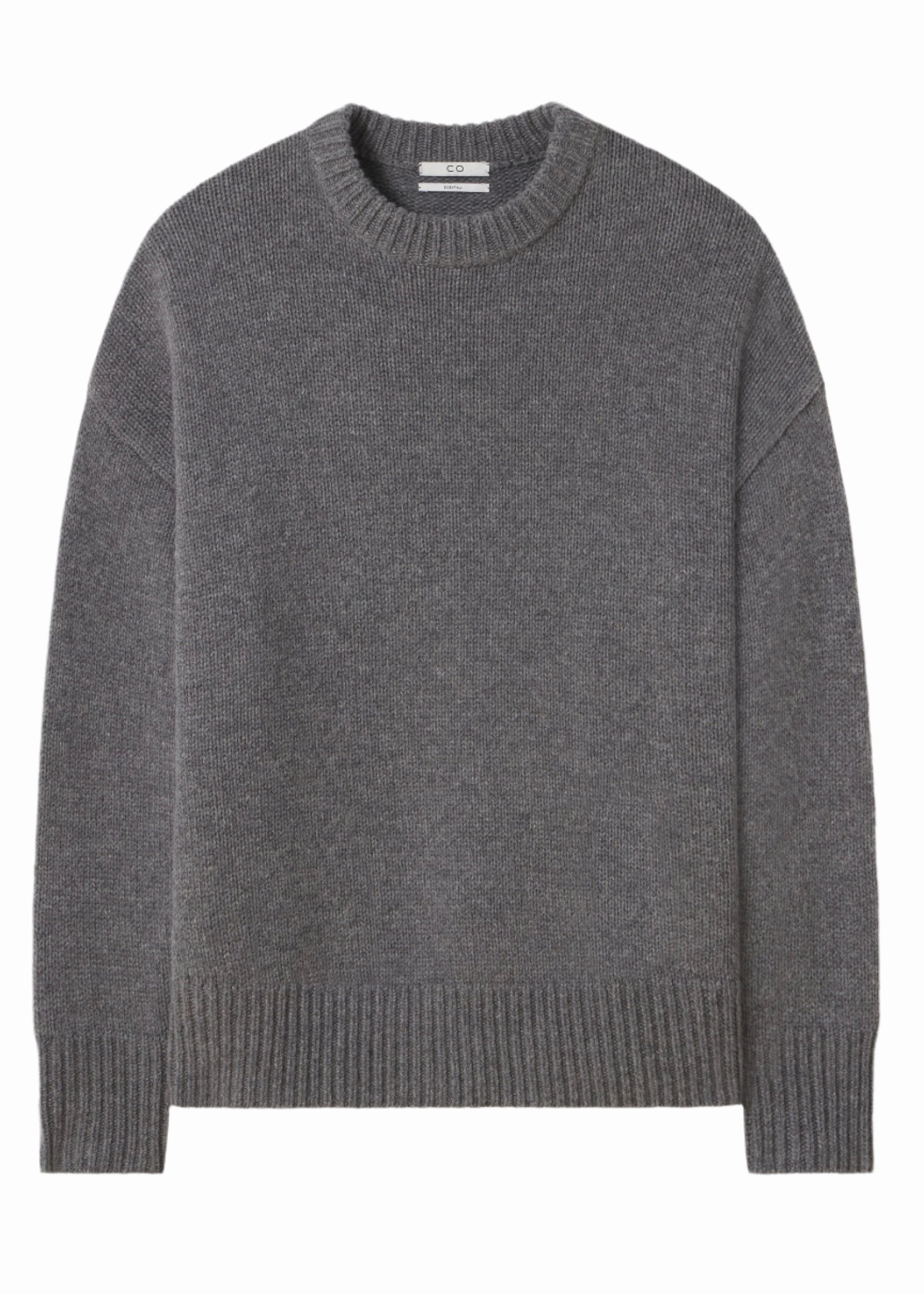 Boyfriend Crew Neck in Wool Cashmere - Grey