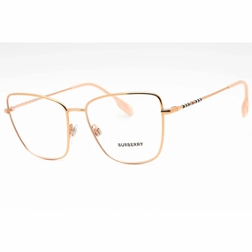Burberry Women's Eyeglasses - Rose Gold Metal Full Rim Butterfly Frame | 0BE1367 1337