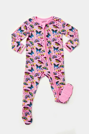 Butterflies | Soft & Stretchy Zipper Footie