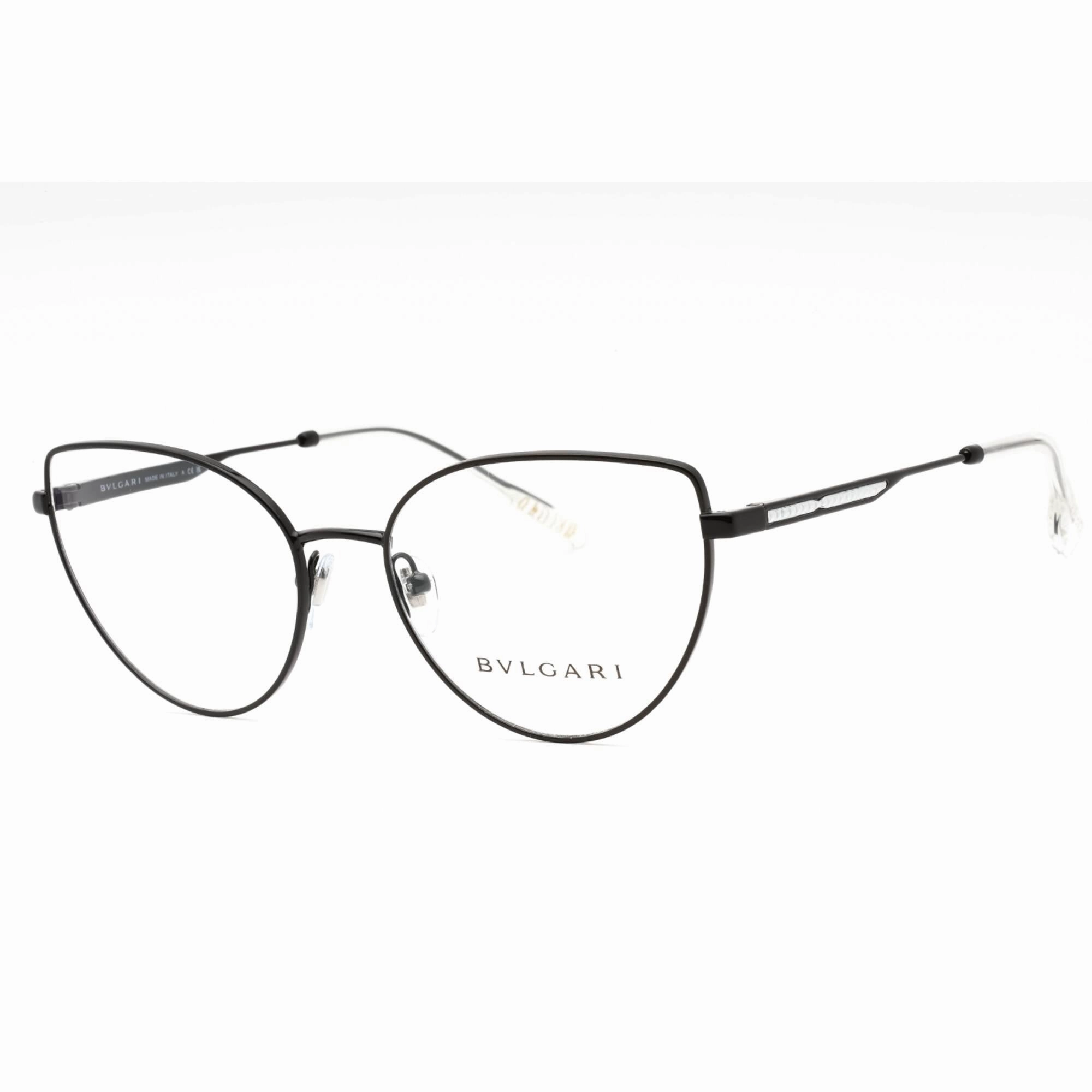 Bvlgari Women's Eyeglasses - Black Metal Full Rim Cat Eye Shape Frame | 0BV2241 2066