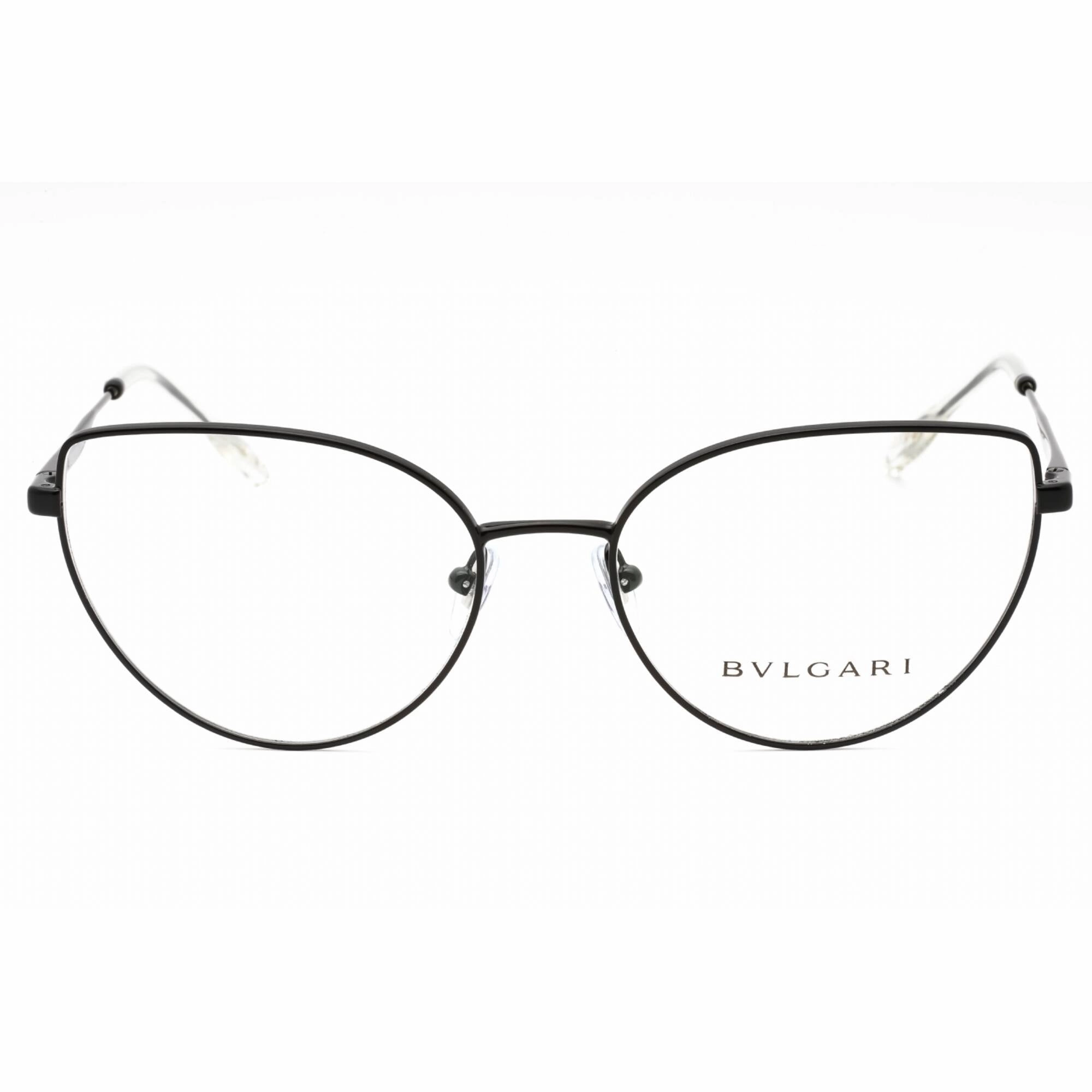 Bvlgari Women's Eyeglasses - Black Metal Full Rim Cat Eye Shape Frame | 0BV2241 2066