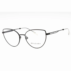 Bvlgari Women's Eyeglasses - Black Metal Full Rim Cat Eye Shape Frame | 0BV2241 2066