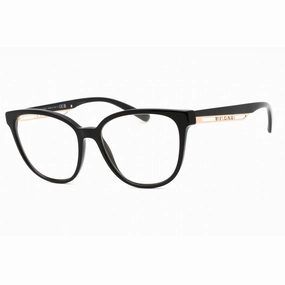 Bvlgari Women's Eyeglasses - Black Plastic Full Rim Cat Eye 55mm Frame | 0BV4219 5518