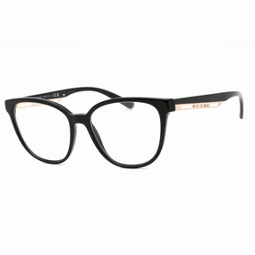Bvlgari Women's Eyeglasses - Black Plastic Full Rim Cat Eye 55mm Frame | 0BV4219 5518