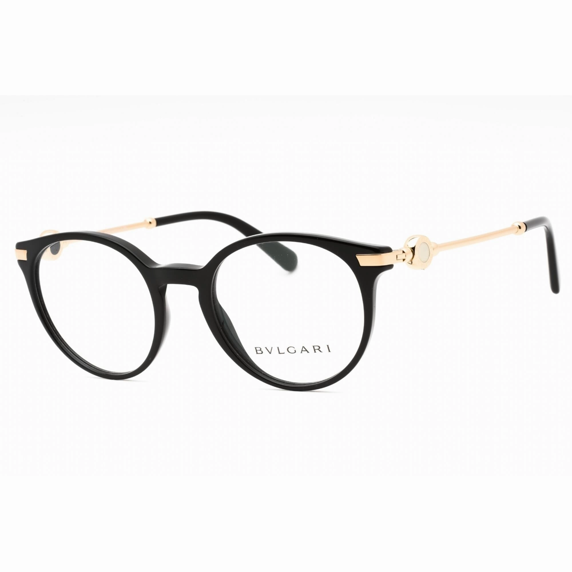 Bvlgari Women's Eyeglasses - Black Plastic Full Rim Round Shape Frame | 0BV4202 501