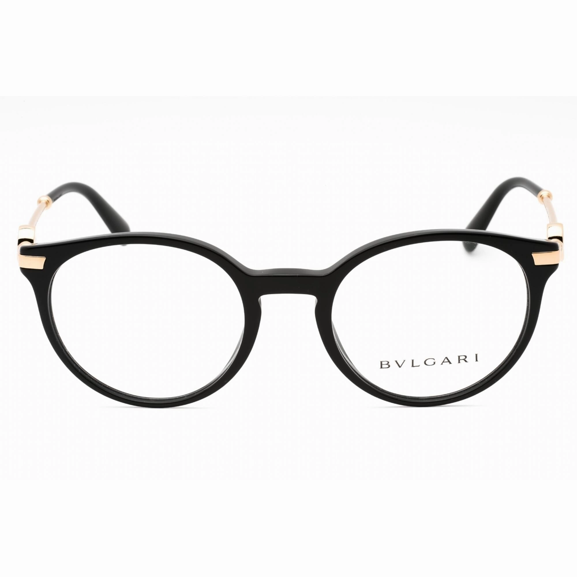 Bvlgari Women's Eyeglasses - Black Plastic Full Rim Round Shape Frame | 0BV4202 501