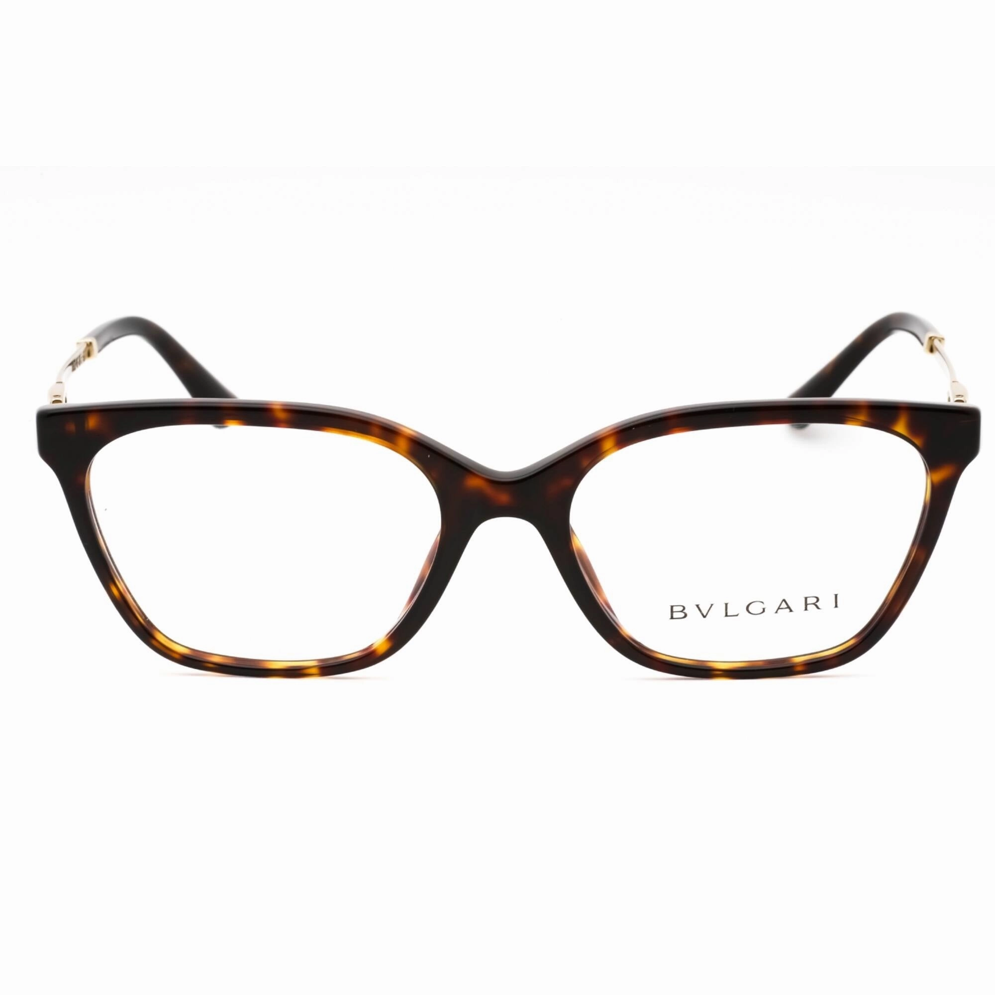 Bvlgari Women's Eyeglasses - Dark Havana Plastic Full Rim Cat Eye Frame | 0BV4207 504