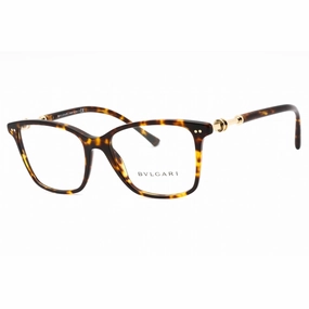 Bvlgari Women's Eyeglasses - Havana Plastic Full Rim Cat Eye Shape Frame | 0BV4203 504