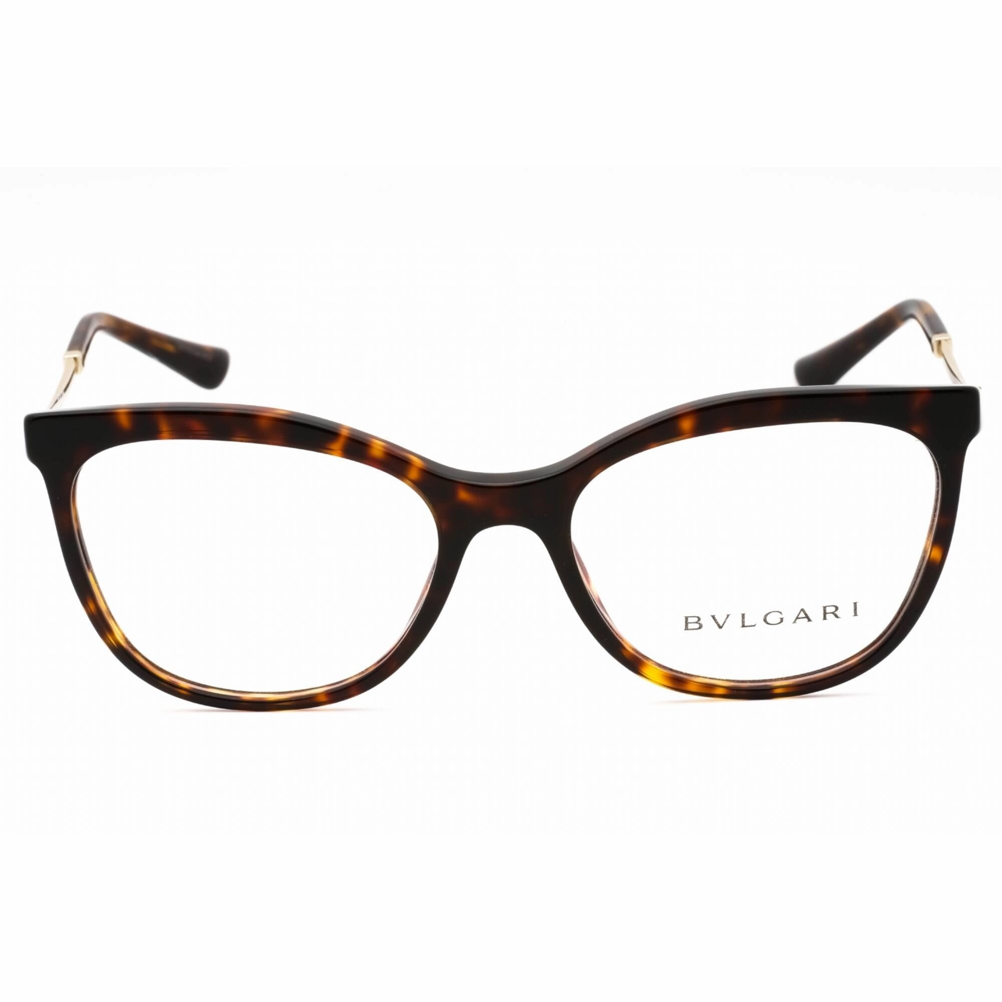 Bvlgari Women's Eyeglasses - Havana Plastic Full Rim Cat Eye Shape Frame | 0BV4218 504