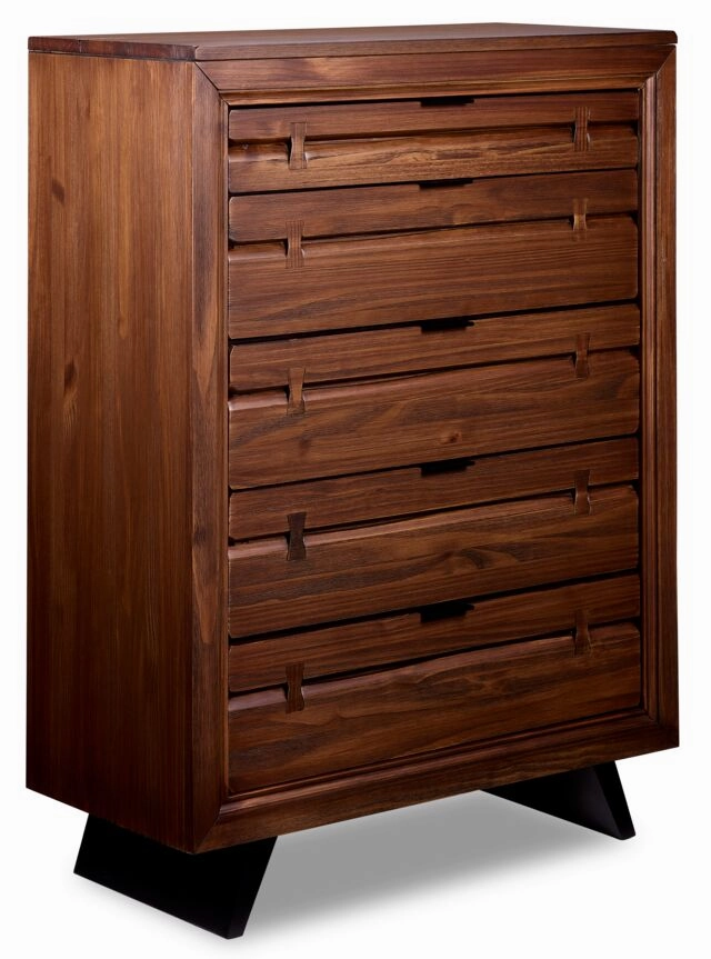 Camila 5-Piece Twin Bedroom Package - Rustic Brown