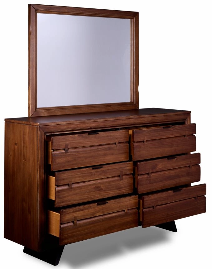 Camila 6-Piece Full Bedroom Package - Rustic Brown