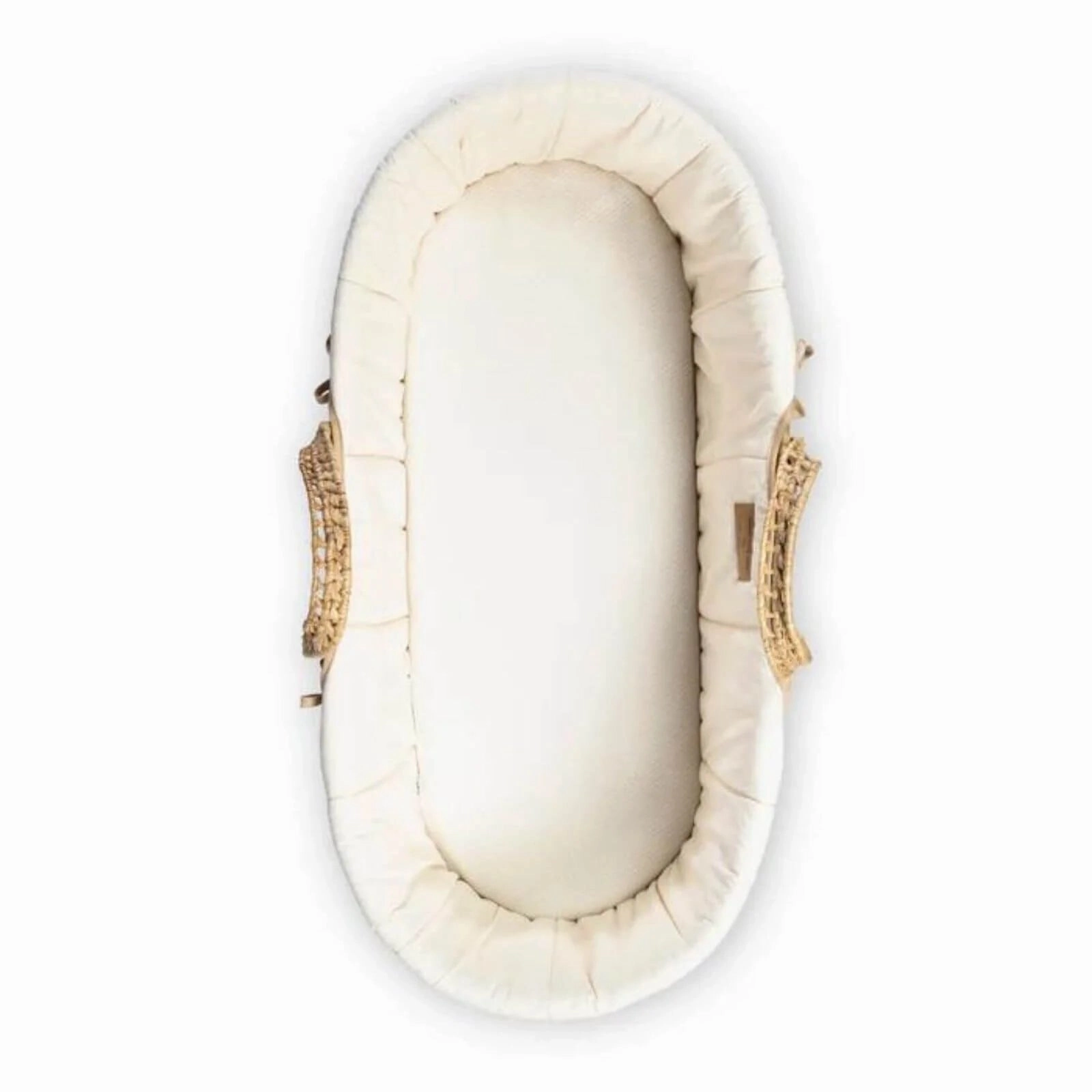 Clair de Lune Cream Organic Palm Moses Basket - Cream