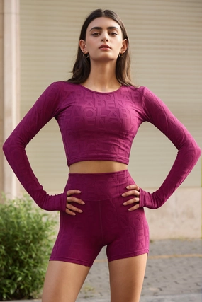 Classic Nala Long Sleeve 3D Bra - Plum