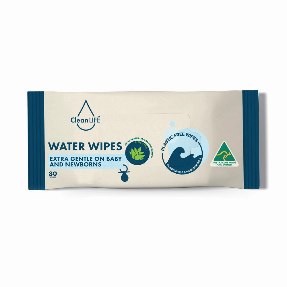 CleanLIFE Water Wipes 80pk
