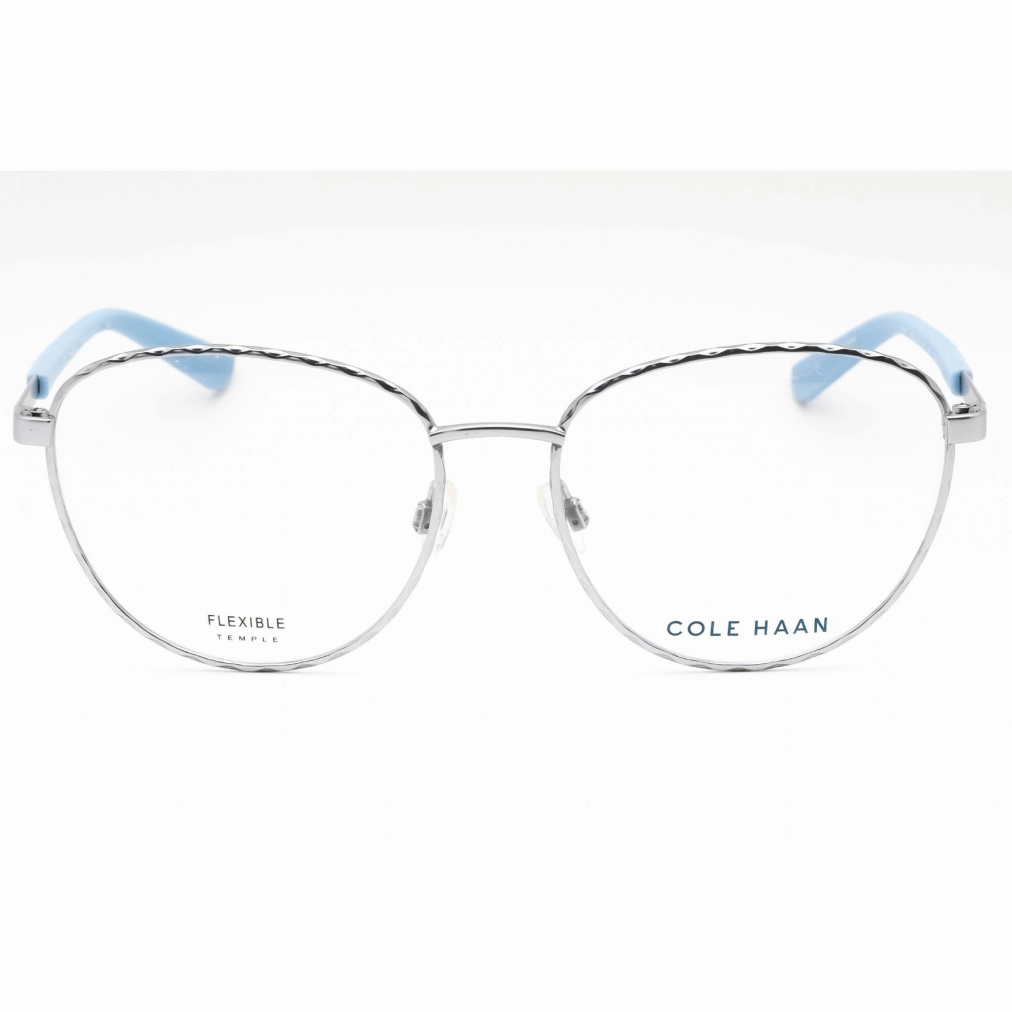Cole Haan Women's Eyeglasses - Silver Metal Full Rim Oval 55mm Frame | CH5045 040
