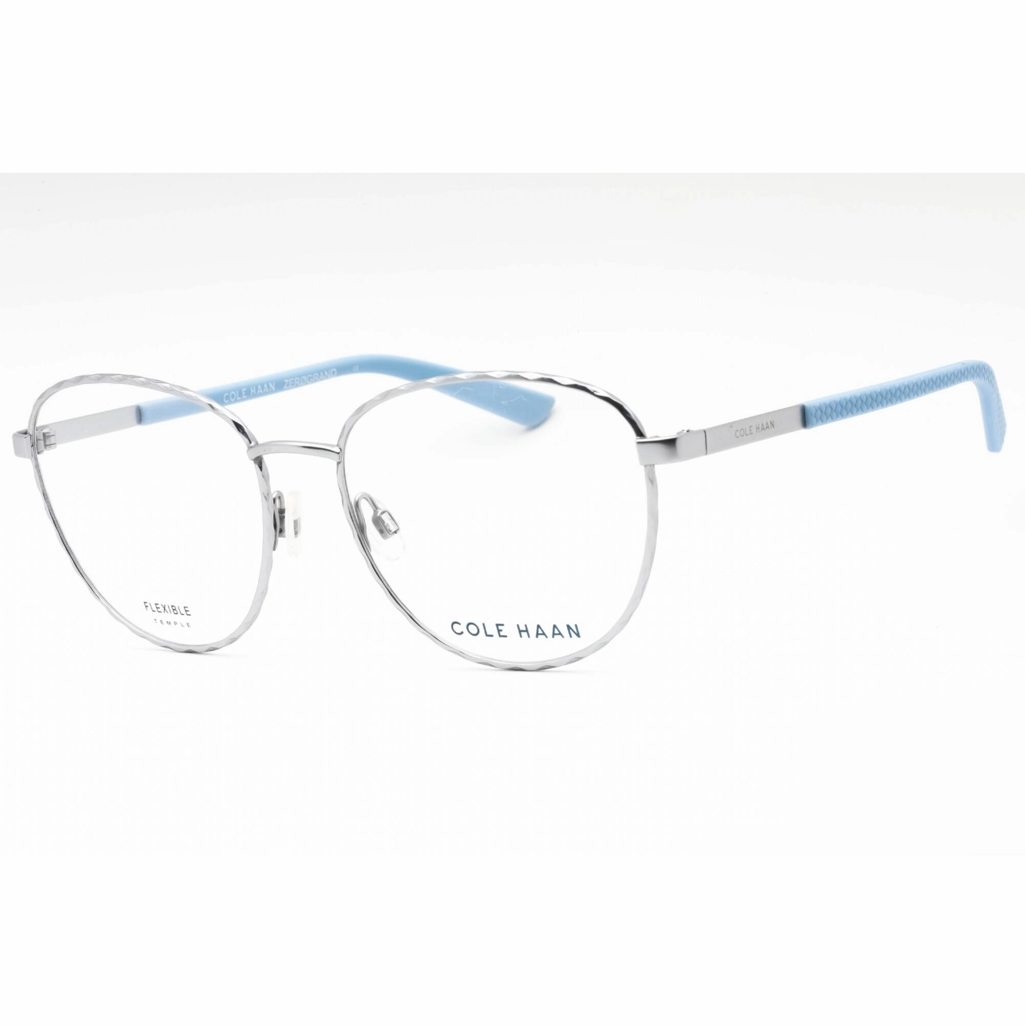 Cole Haan Women's Eyeglasses - Silver Metal Full Rim Oval 55mm Frame | CH5045 040