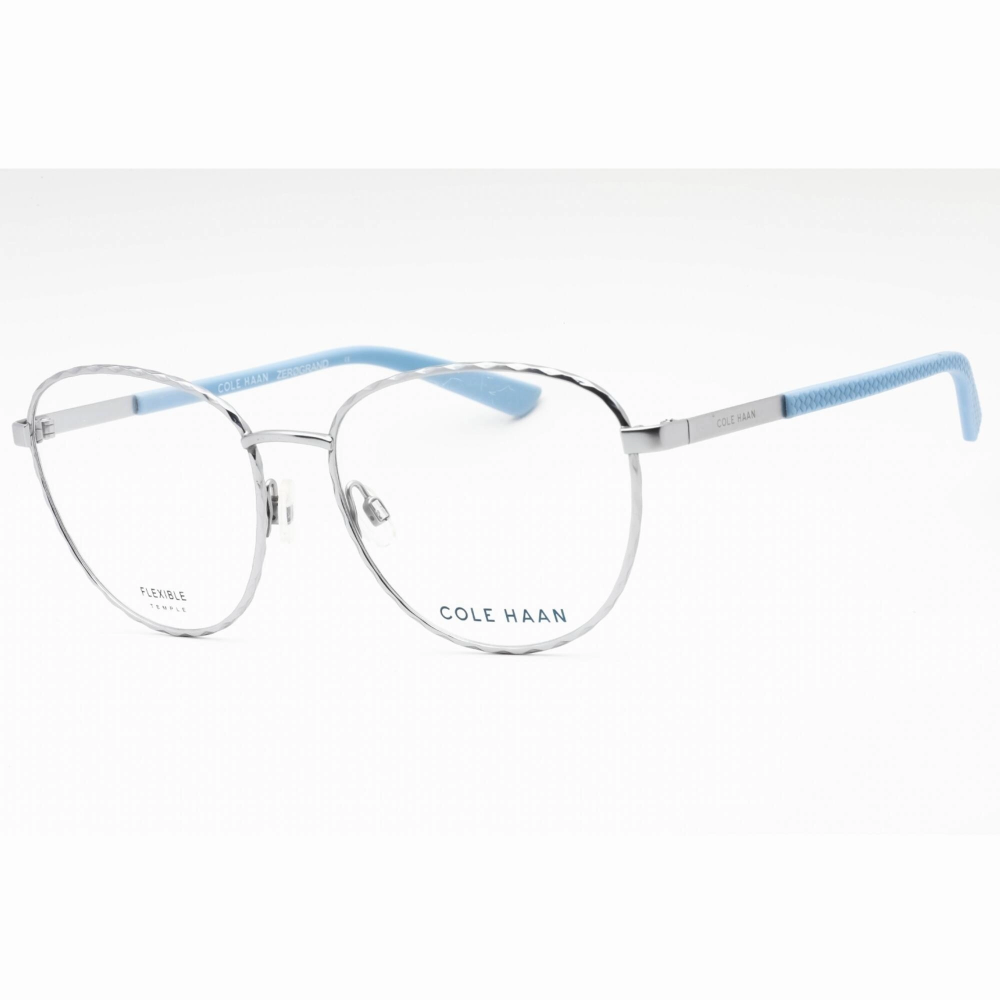 Cole Haan Women's Eyeglasses - Silver Metal Full Rim Oval 55mm Frame | CH5045 040