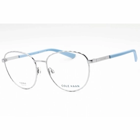 Cole Haan Women's Eyeglasses - Silver Metal Full Rim Oval 55mm Frame | CH5045 040