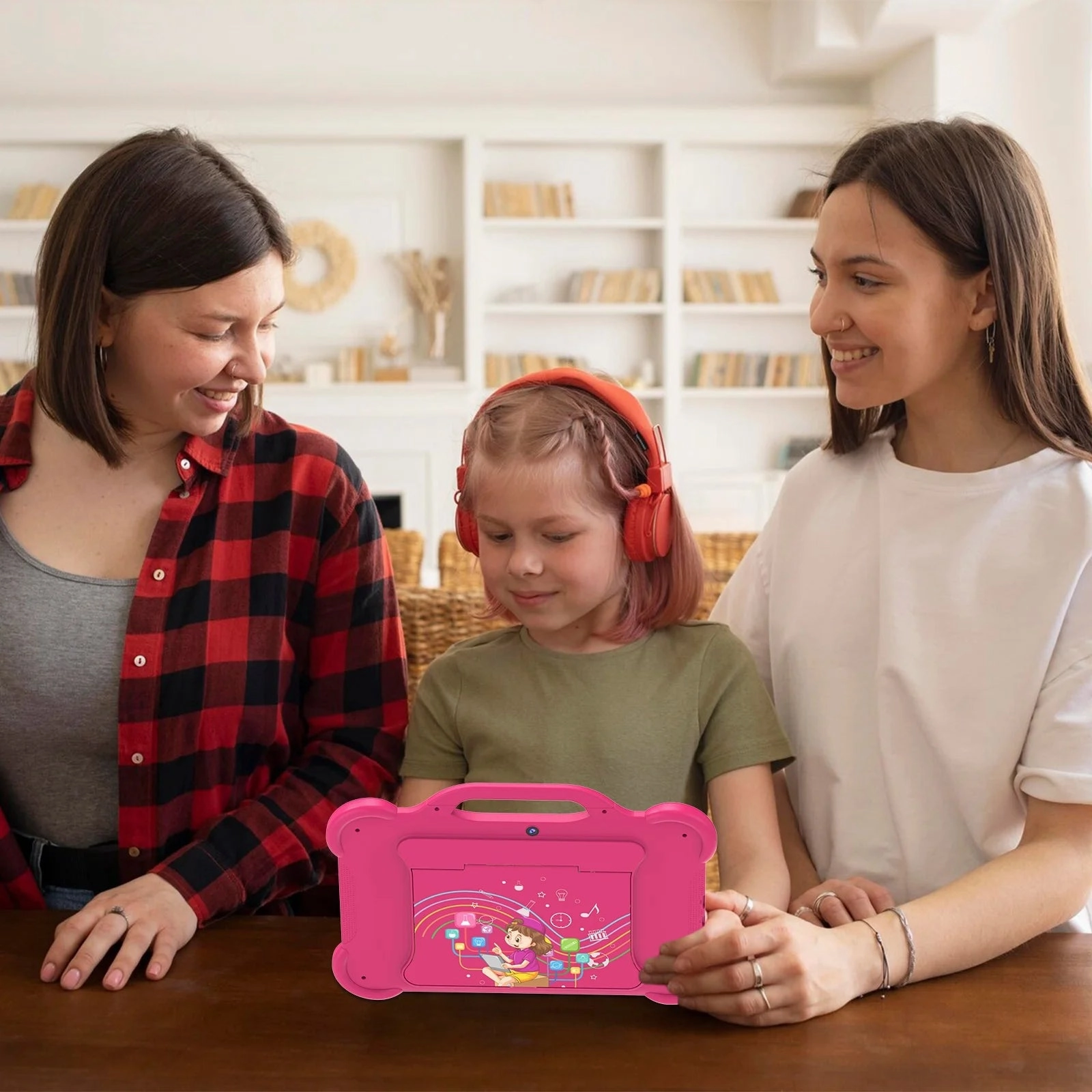 Coopers 10'' 8GB RAM 64GB ROM Android 13 Tablets for Kids, Pink