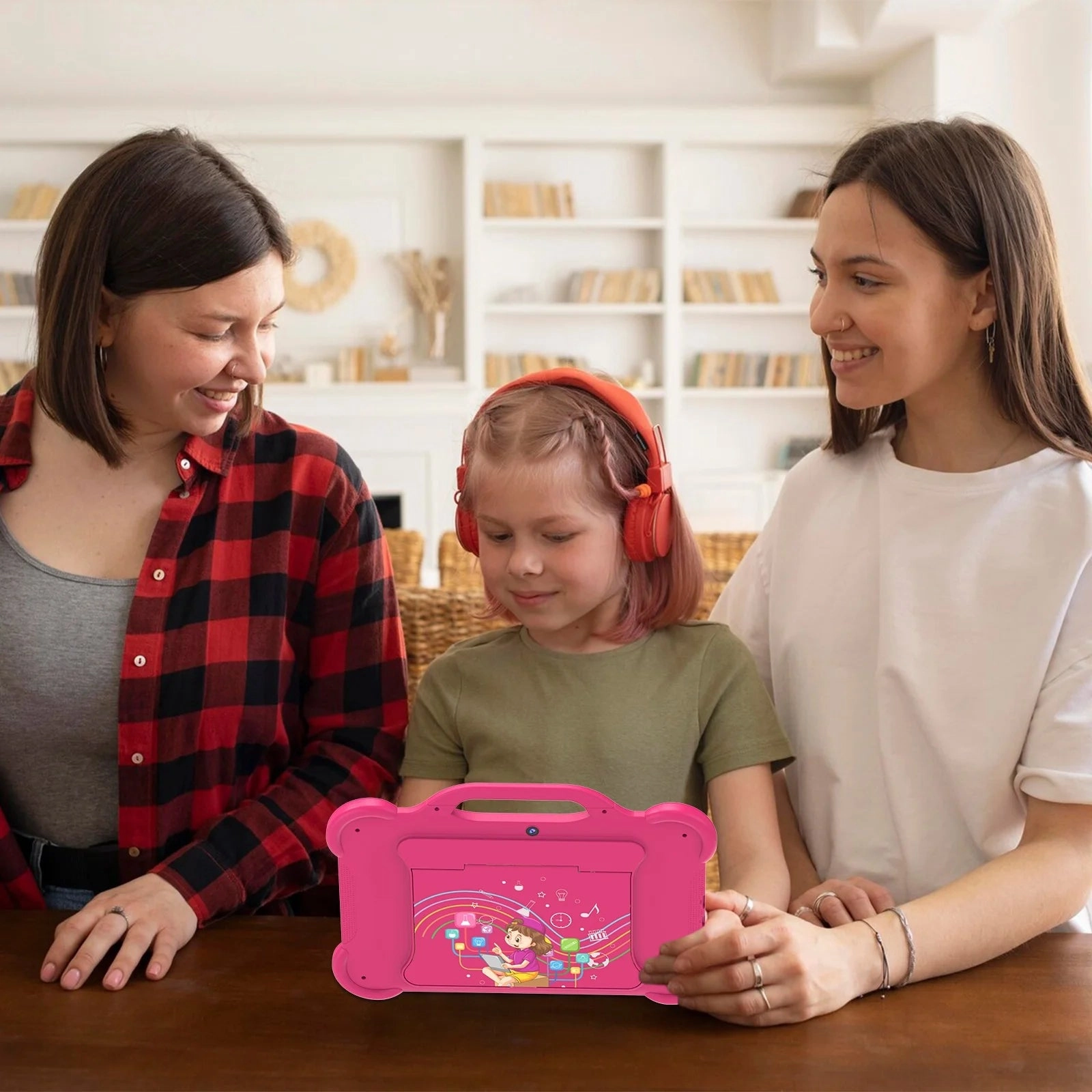 Coopers 10'' 8GB RAM 64GB ROM Android 13 Tablets for Kids, Pink