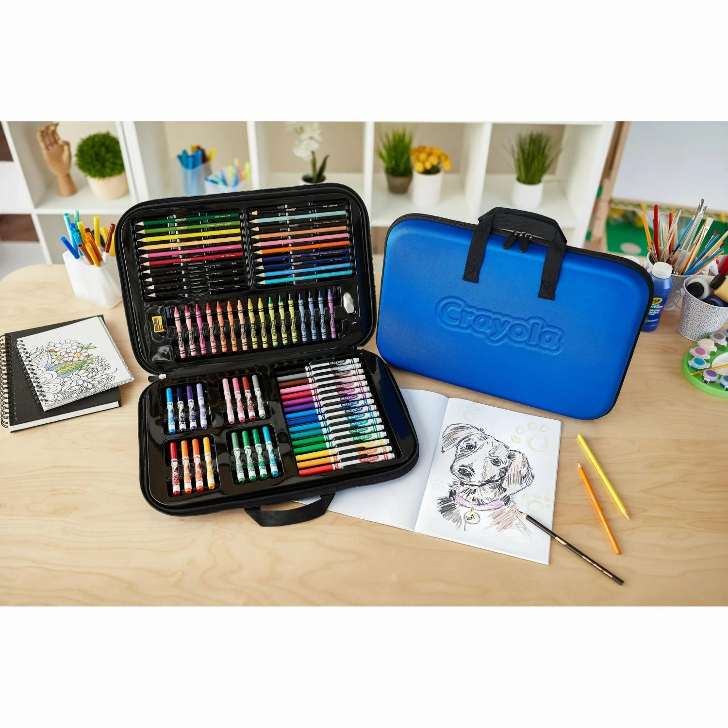 Crayola 74-7406 Sketch and Color Art Coloring Case 70 Pieces Child Ages 8 