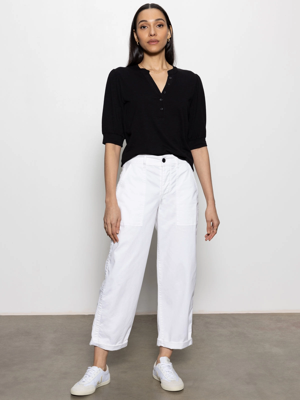 Cruiser Chino Semi High Rise Pant Bleached White