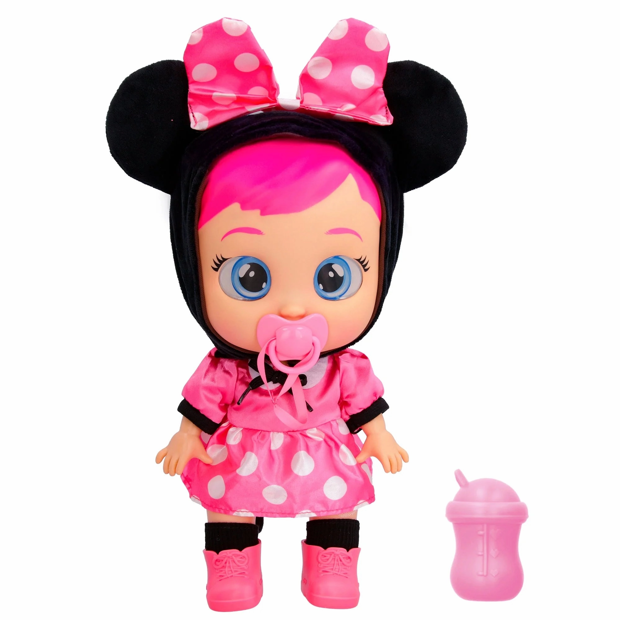 Cry Babies 922198 Disney Nurturing Baby Doll Inspired by Minnie Mouse with Real Tears and Accessories
