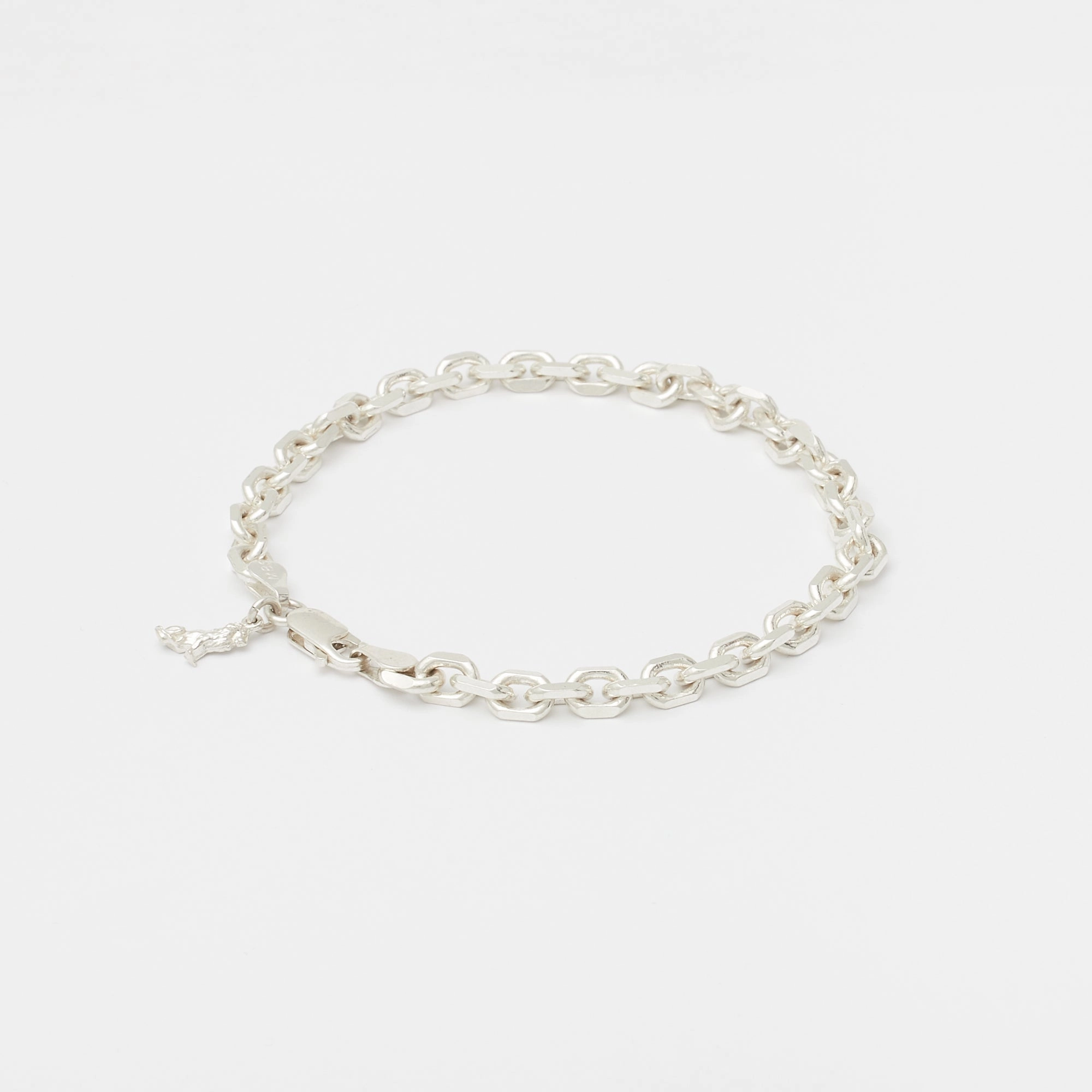 Diamond Cut Bracelet in Silver for Him