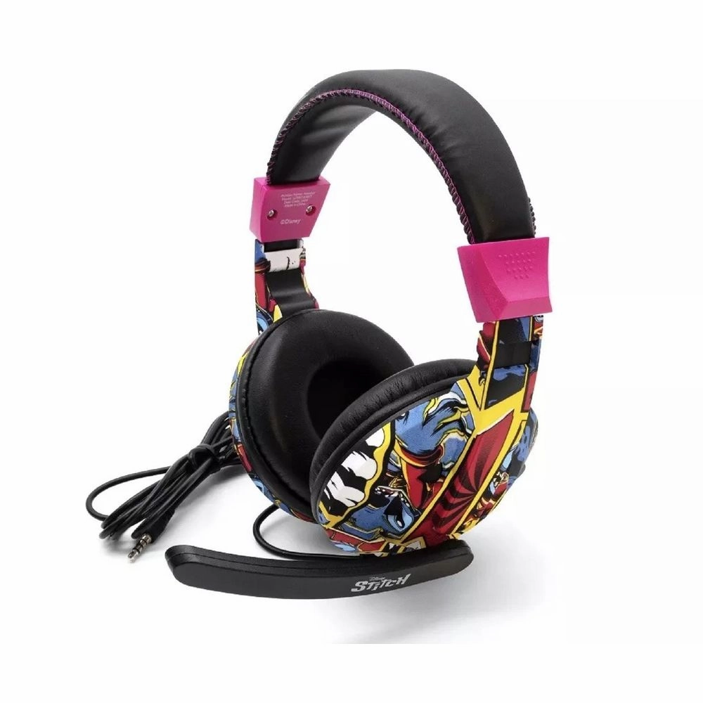 Disney Stitch Headset with Microphone, Wireless Mouse and Mouse Pad Tech Bundle