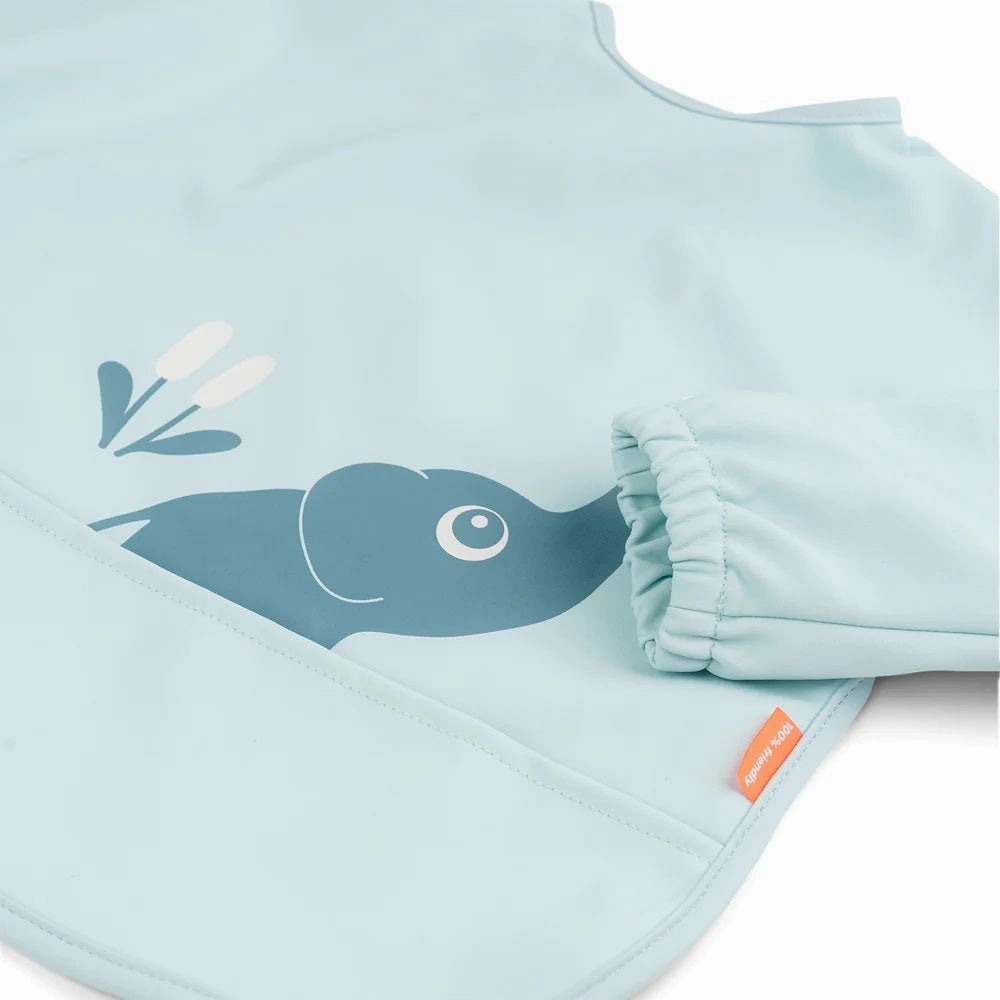 Done By Deer Sleeved Pocket Bib Elphee Blue