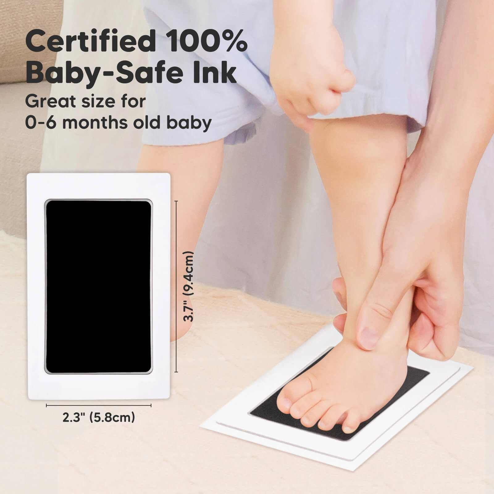 Duo Clean Touch Inkless Hand & Footprint Frame Kit (Gunmetal Gray)