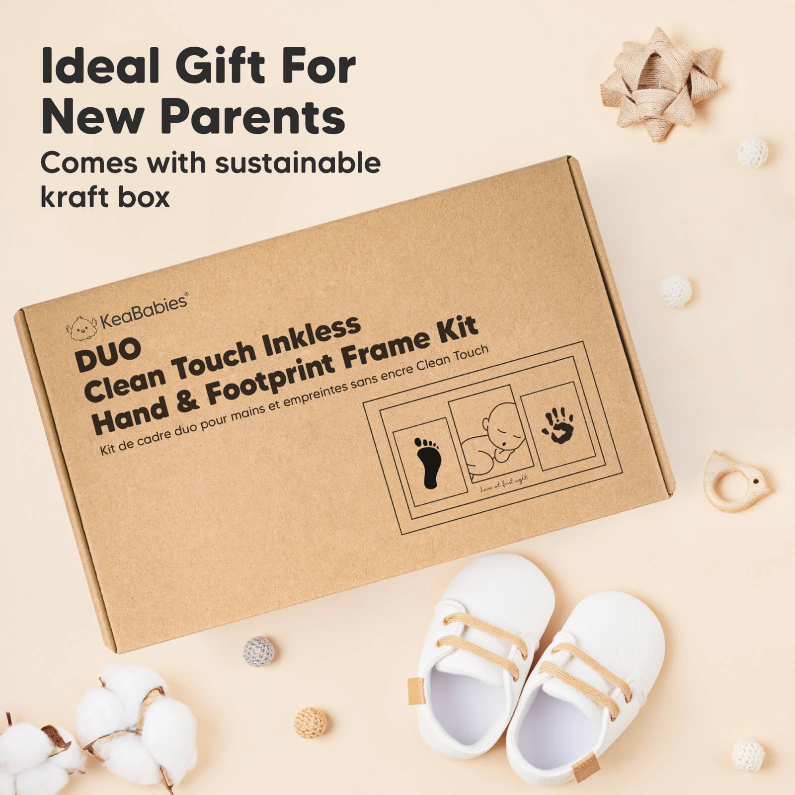 Duo Clean Touch Inkless Hand & Footprint Frame Kit (Gunmetal Gray)