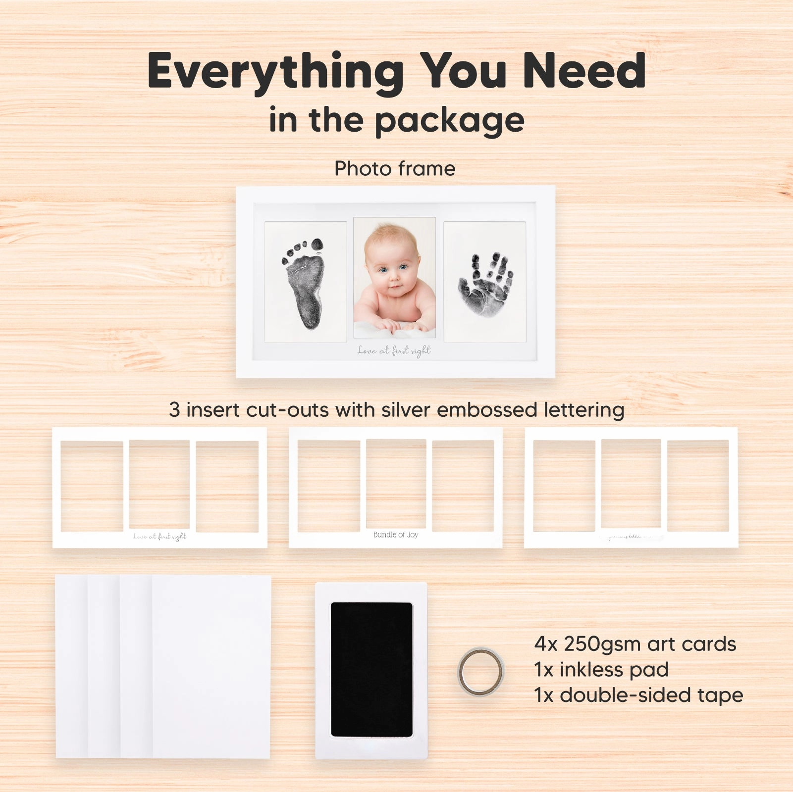 Duo Clean Touch Inkless Hand & Footprint Frame Kit