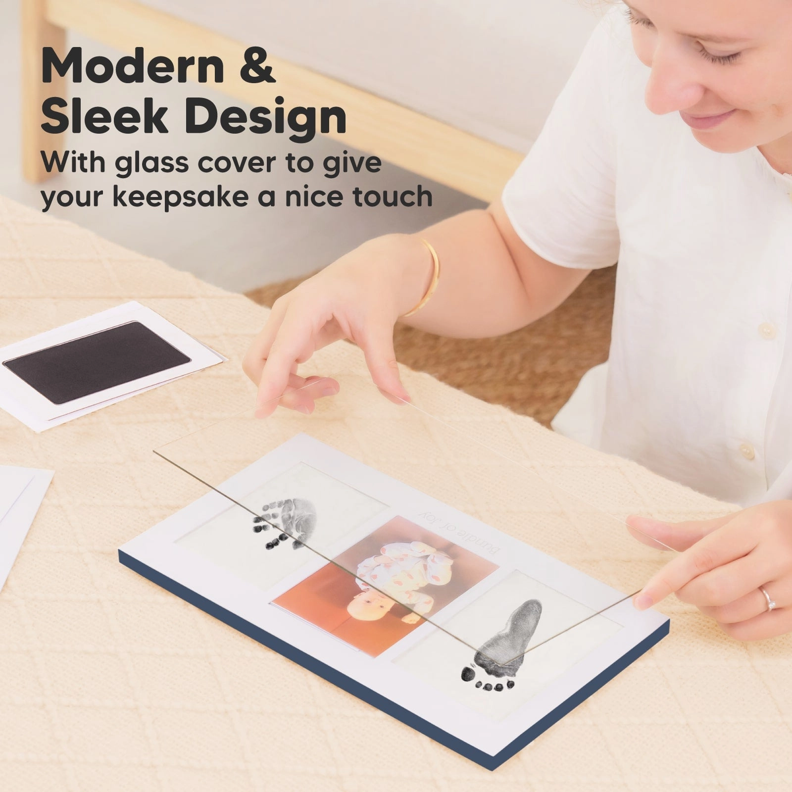 Duo Clean Touch Inkless Hand & Footprint Frame Kit (Midnight Blue)