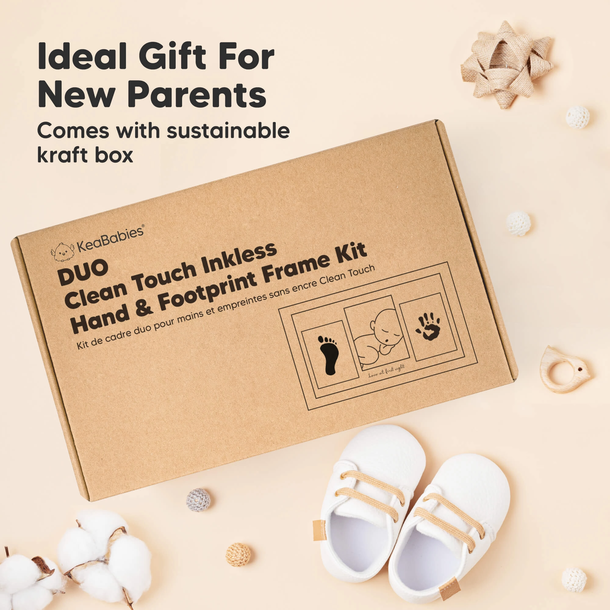 Duo Clean Touch Inkless Hand & Footprint Frame Kit (Sage)