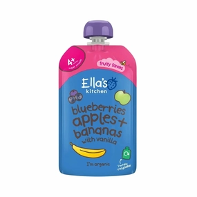 Ella's Kitchen Organic Blueberries Apples Bananas & Vanilla Baby Food Pouch 4  months 120g