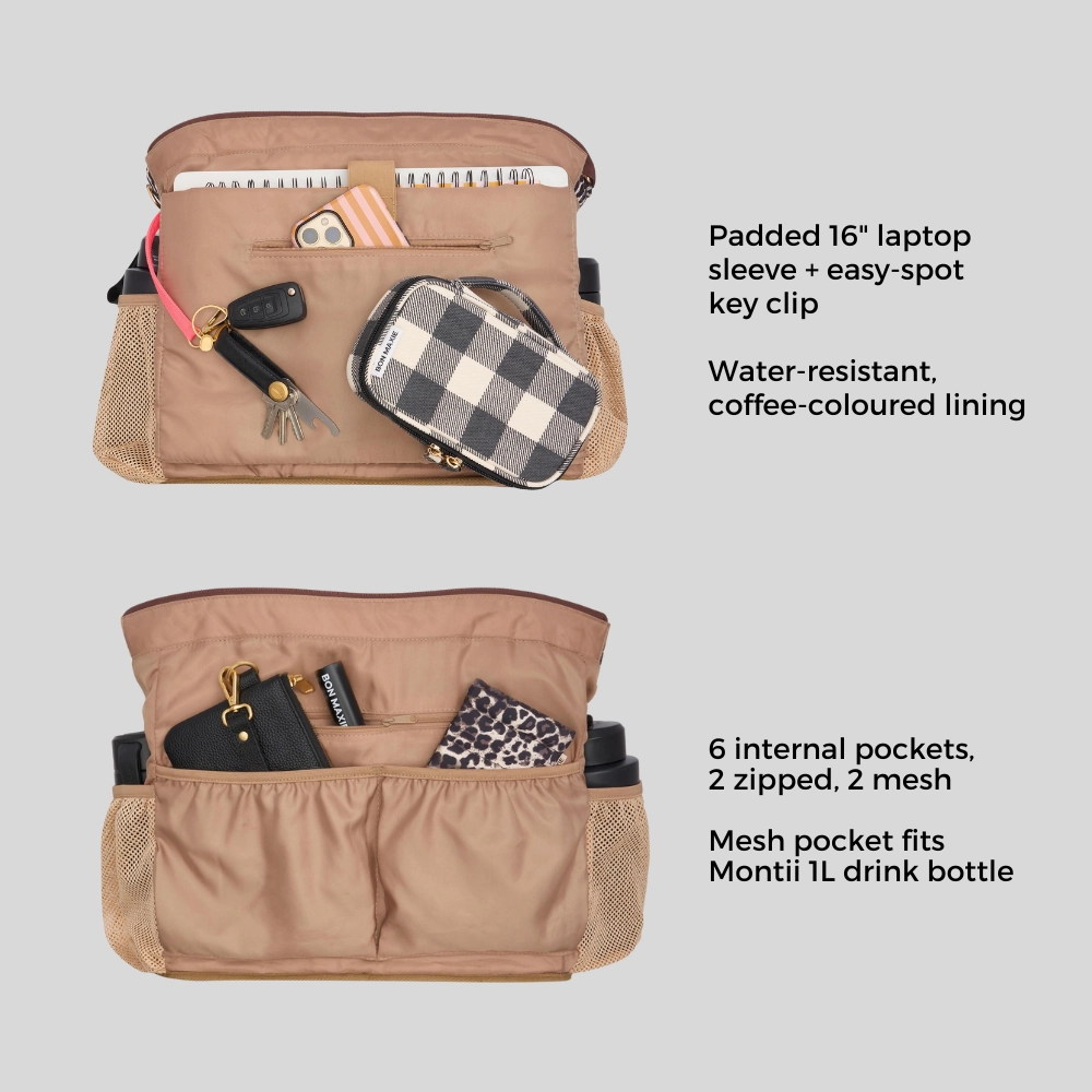 Everyday Tote Bag -- Pink/Mustard