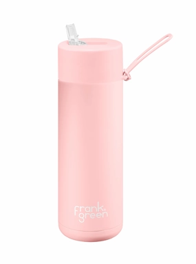 Frank Green 20oz/595ml Reusable Bottle Straw Blushed