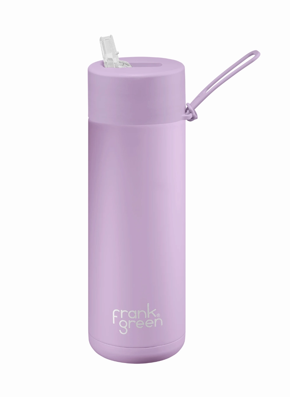 Frank Green 20oz/595ml Reusable Bottle Straw Lilac Haze