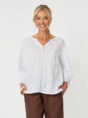 Gordon Smith Mila Lace Top White