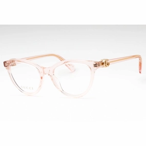 Gucci Women's Eyeglasses - Pink Acetate Full Rim Cat Eye Shape Frame | GG1179O 003