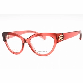 Gucci Women's Eyeglasses - Red Injected Propionate Full Rim Cat Eye | GG1598O 003