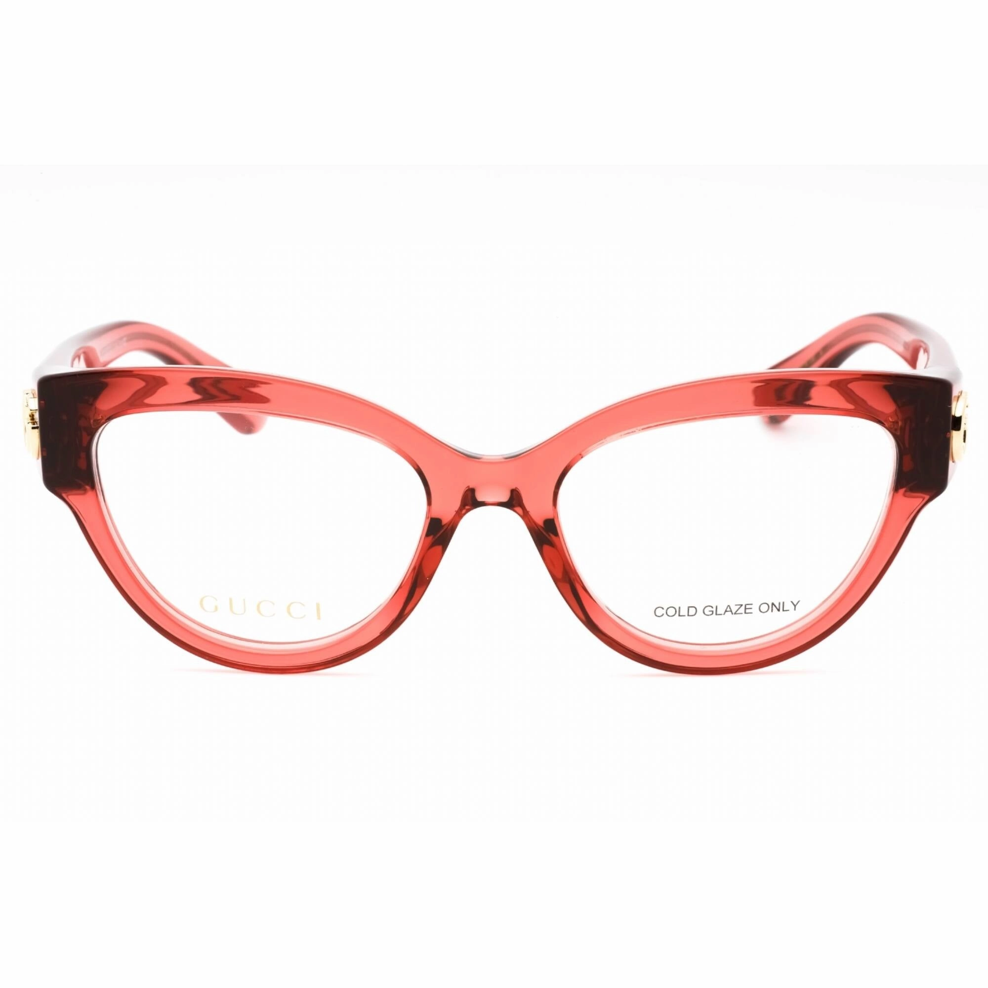 Gucci Women's Eyeglasses - Red Injected Propionate Full Rim Cat Eye | GG1598O 003
