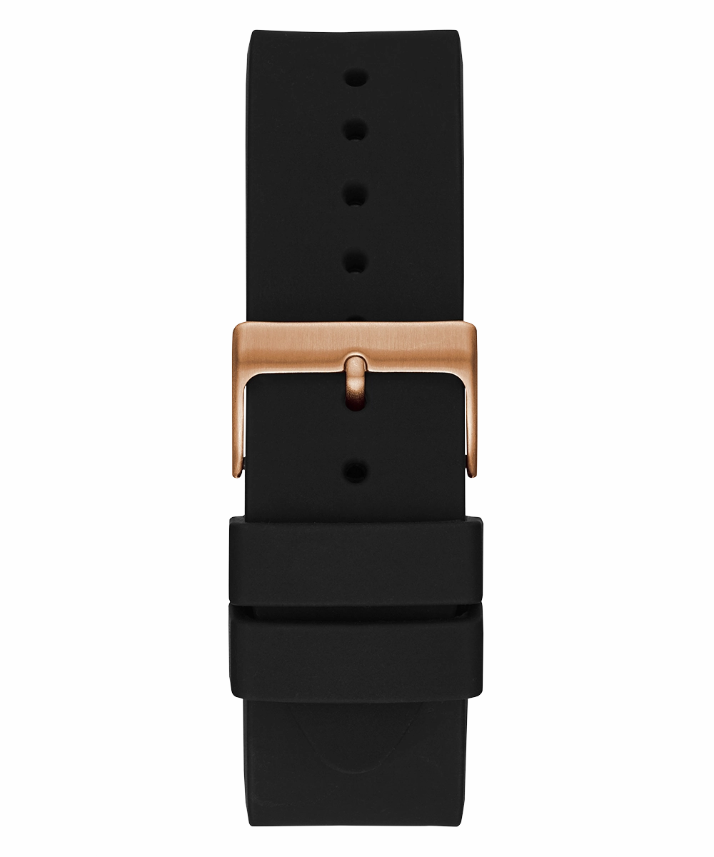 GUESS Mens Black Rose Gold Tone Chronograph Watch
