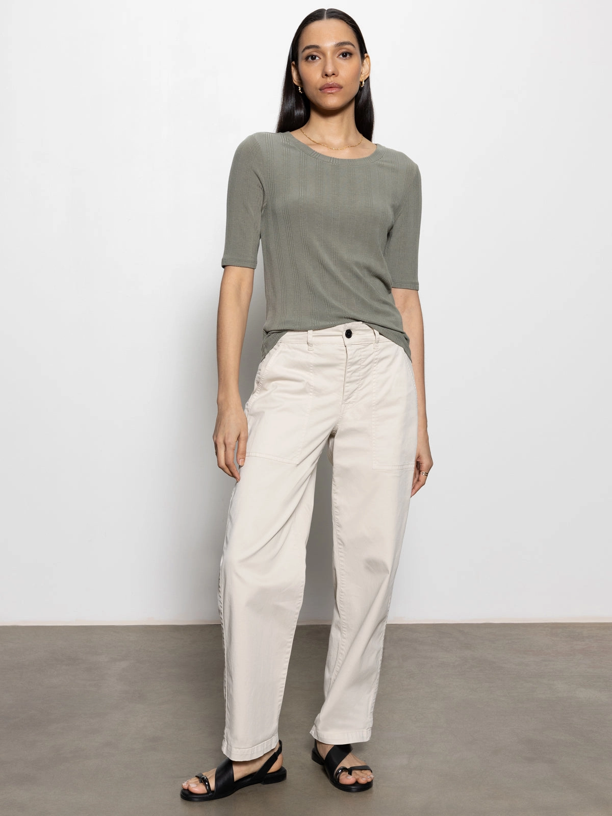 Half Sleeve Femme Crew Tee Dark Spruce